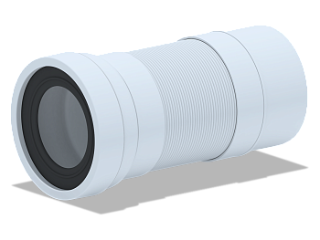 Удлинитель гибкий для унитаза АНИ Пласт K721R выпуск 110 мм 310-840 мм