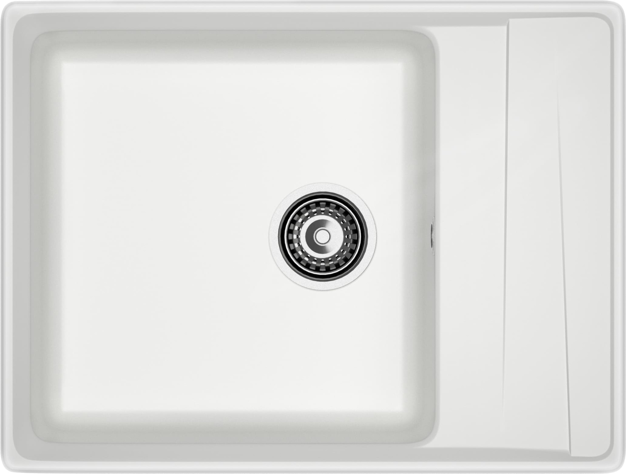 GRANFEST Мойка композит LEVEL, GF-LV-660L, чаш+кр 660*500, иней