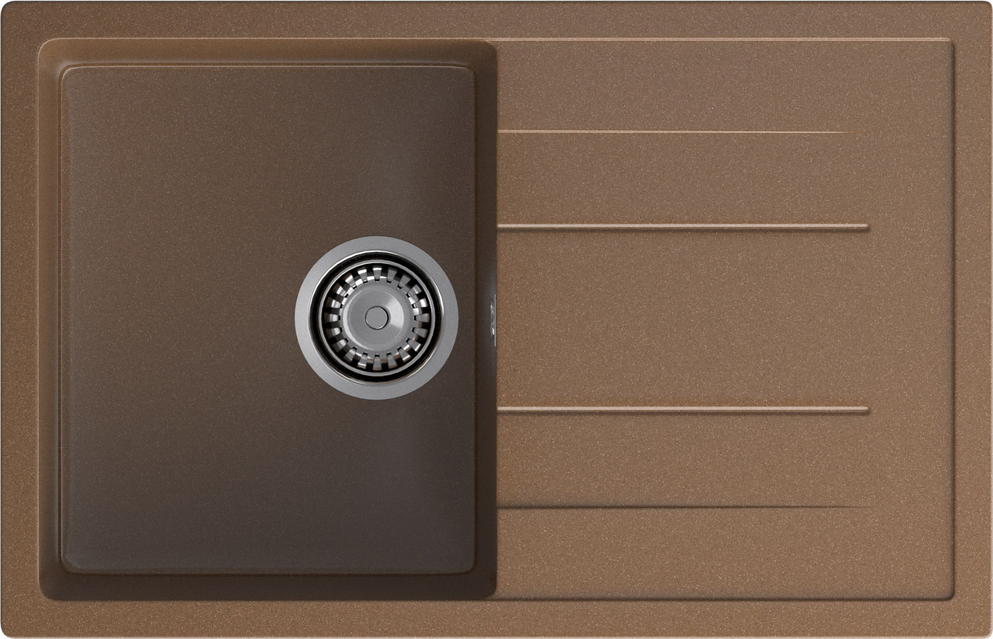 GRANFEST Мойка композит QUADRO GF-Q--780L  чаша с крылом 780*500 мм  терракот арт.GF-