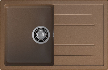 GRANFEST Мойка композит QUADRO GF-Q--780L  чаша с крылом 780*500 мм  терракот арт.GF-