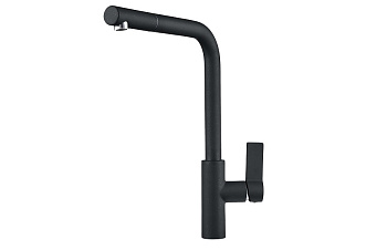2502, ШВАРЦ Смеситель для кухни однорыч.,черн., метал., GRANULA