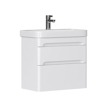 Тумба EQUIL Nice 70 подвесная 2 ящ. белая (под раковину 9595-70)
