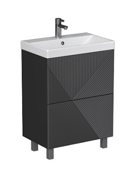 Тумба под раковину VELVEX Edge 600-0-2 (9696) графит