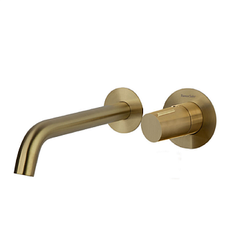 Встраиваемый однорычажный смеситель для раковины на раздельных пластинах с длинным изливом 240 мм TZ