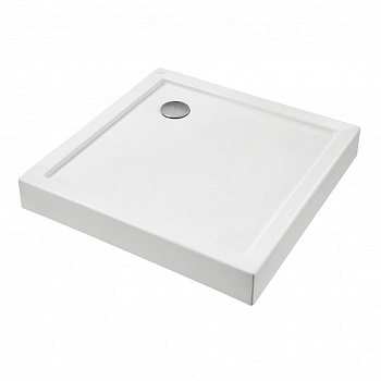 ПАЛЕРМО Поддон акриловый квадрат 90Х90 белый (сифон, регулируемые ножки)