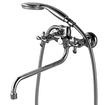 Flora Смеситель для ванны, круг.пов.излив 320мм, р/ДВ, хром, LM, LM0151C