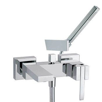 Смеситель для ванны наружнего монтажа однорычажный с душевым коплектом KUATRO NK 4925MK