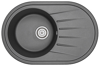 Кухонная мойка GRANULA (7601, ЧЕРНЫЙ)