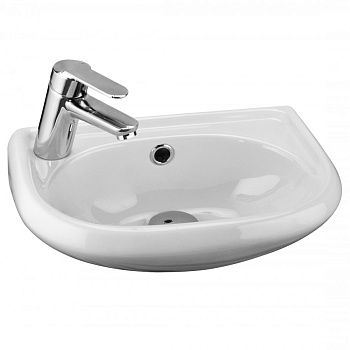 БРИЗ Умывальник мини 40*27(Л), хром.кольцо, с крепл. САНТЕК