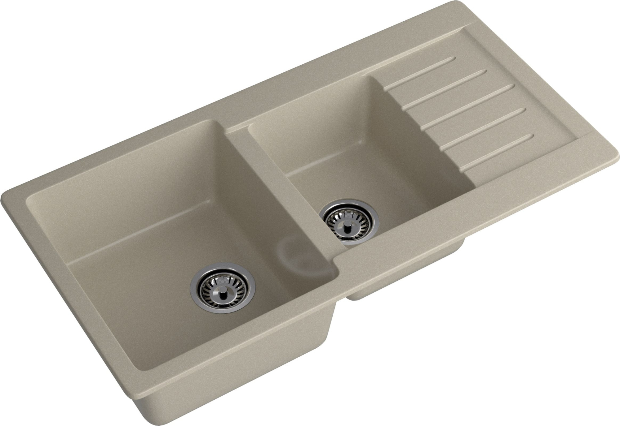 GRANFEST Мойка композит PRACTIK GF-P--980KL  2 чаши с  крылом 980*510 мм топаз  арт.GF-