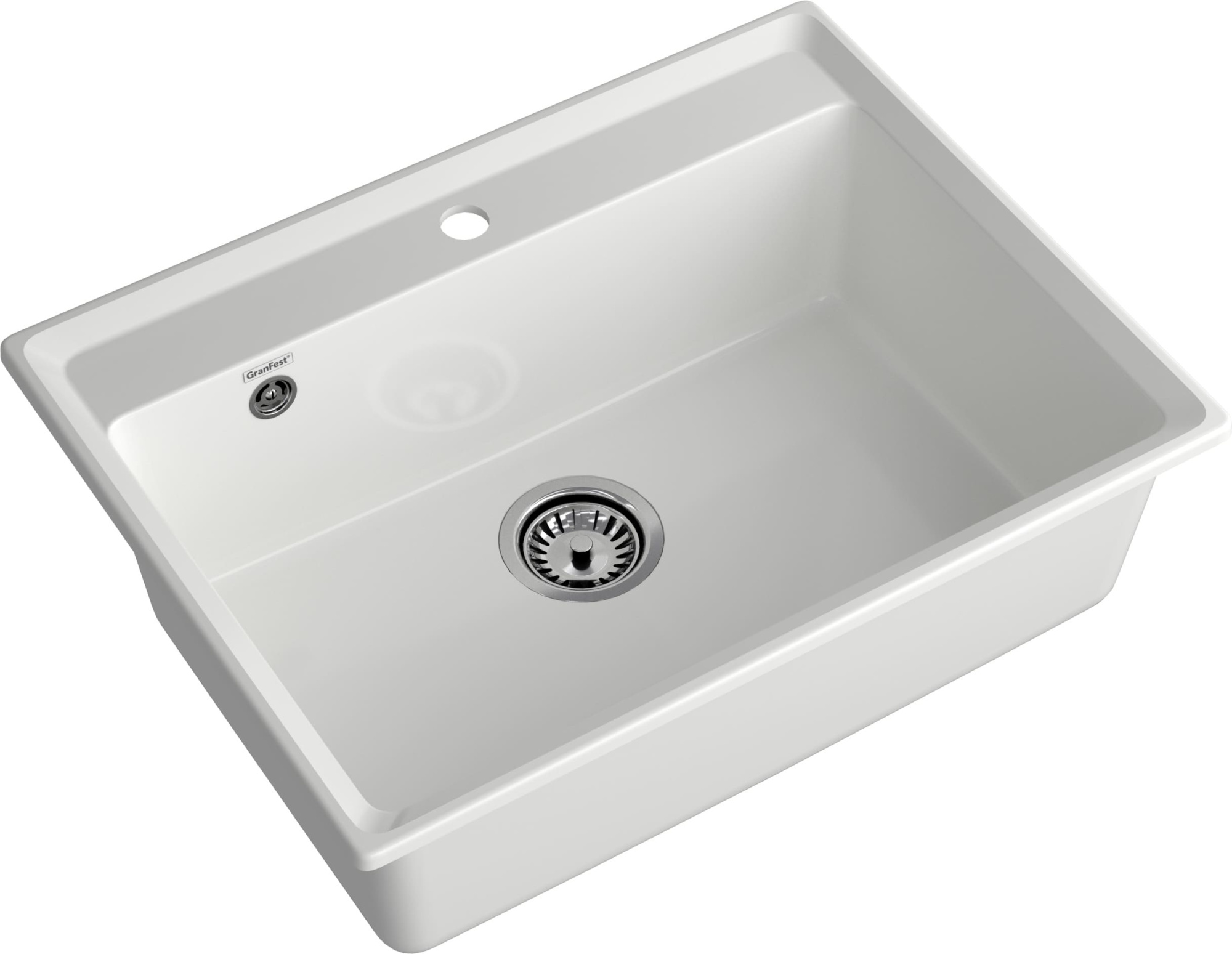 GRANFEST Мойка композит LEVEL, GF-LV-660, чаша 660*500, иней 