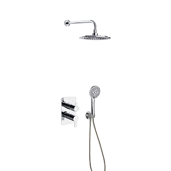 Встраиваемая душевая система с тропическим душем и душевым комплектом из ABS-пластика BLAUTHERM 9415