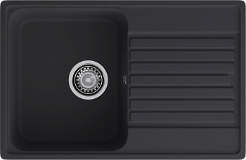 GranFest QUARZ (ECO-78) Мойка чаша+кр 740*480 (черный)