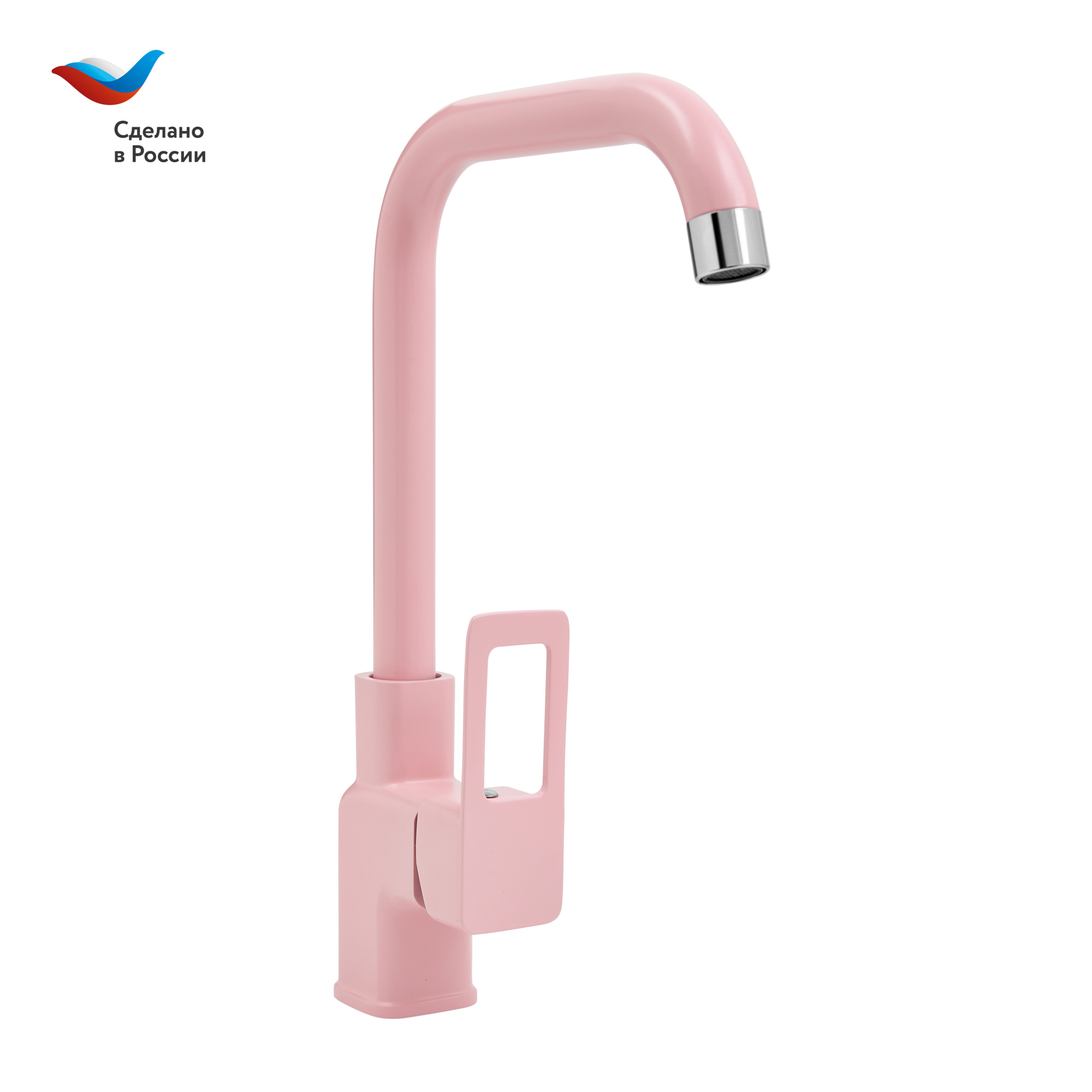 Смеситель для кухни СЛАВЕН Коттедж СЛ-ОД-Д90 розовый