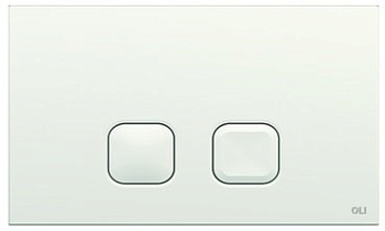 070826 Панель механ. двойная PLAIN, пластик, белая, OLI
