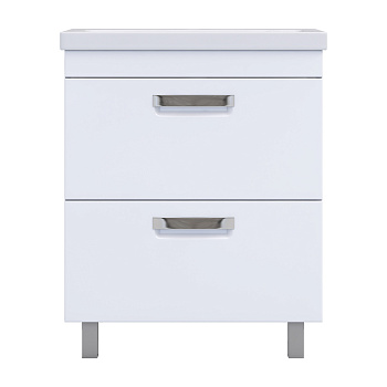 Тумба под раковину VIGO Plaza 2-70 напольная белый (tn.PLA.FOS.70.2Y)