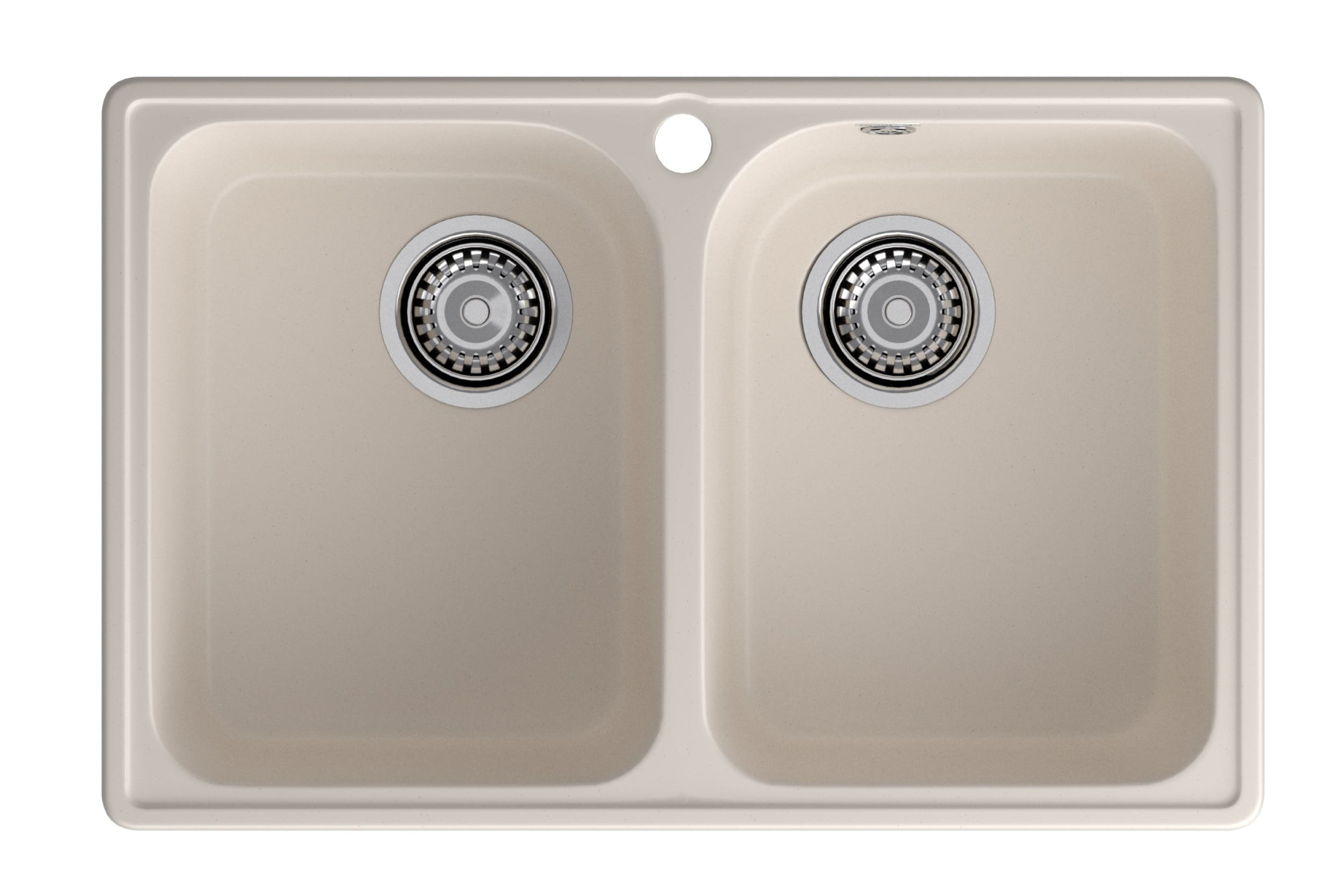 GranFest QUARZ (ECO-15) Мойка 2 чаши 740*480 (белый)