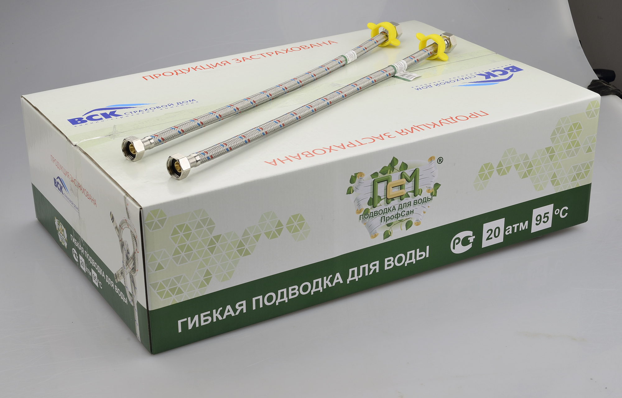 Подводка гибкая ПрофСан для воды 100 см гайка-гайка 1/2-1/2 PS-FF100