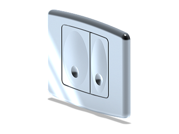 Клавиша для системы скрытой установки унитаза глянц. хром, овал, ANI PLAST