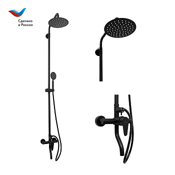 Душевая система СЛАВЕН Сталь СЛ-ОД-Ж61 черный
