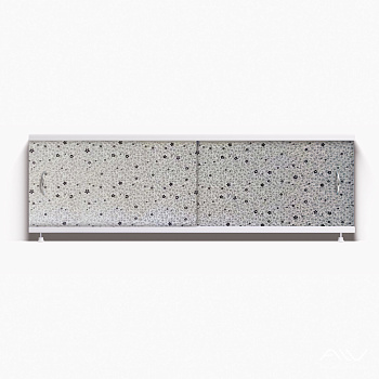 КЛАССИК Экран для ванны 150 см, полистирол,(чёрный лютик-052), ALAVANN