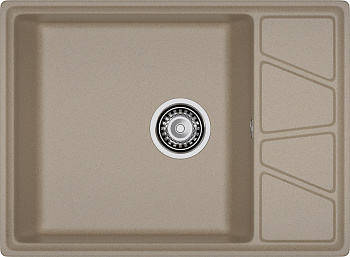 GRANFEST Мойка композит VERTEX, GF-V-680L, чаш+кр 680*500, песочный