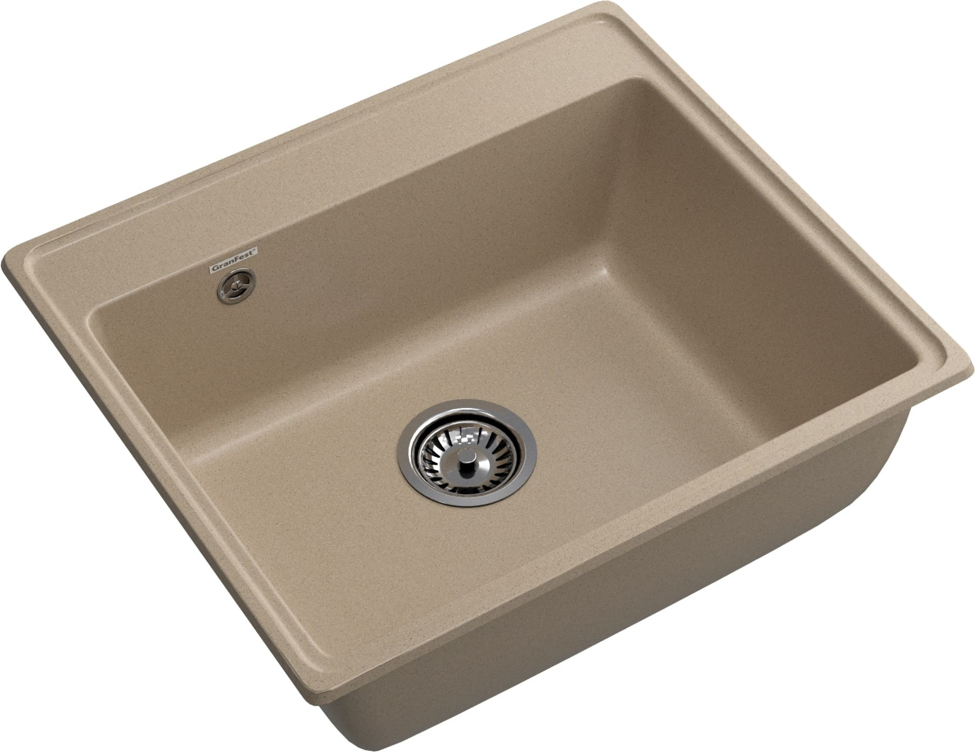 GRANFEST Мойка композит VERTEX, GF-V-580, чаша 580*500, песочный