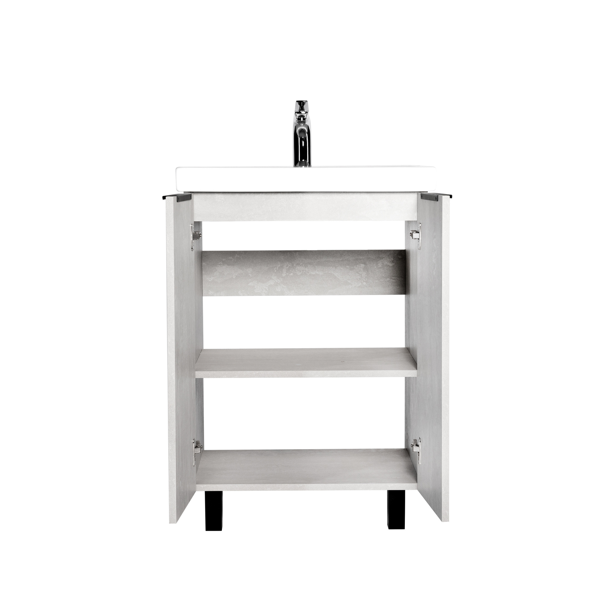 Тумба под раковину VIANT БЕРЛИН 60 напольная цемент (VBER60MDC-T2ST)