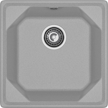 GRANFEST Мойка композит UNIQUE, GF-U-500, 1-чаша 500*500, серый