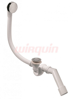 ELTON Сифон автомат для ванны, компактный, слив 62 л/мин, защита троса, вентиль ABS хром, перелив 60