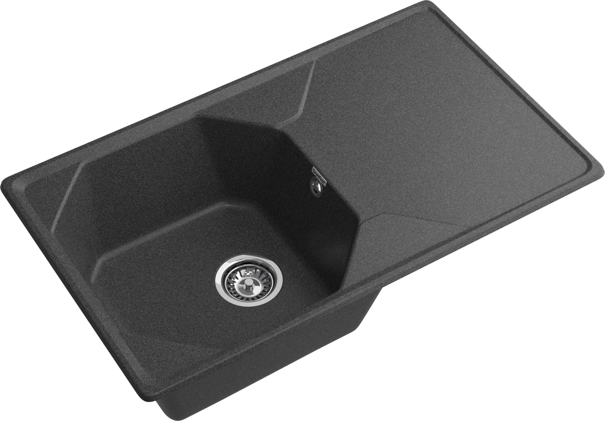 GRANFEST Мойка композит UNIQUE, GF-U-840L, чаш+кр 840*500, графит