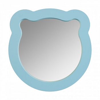 Зеркало КАСПЕР МИШКА, фигурное, голубой матовый