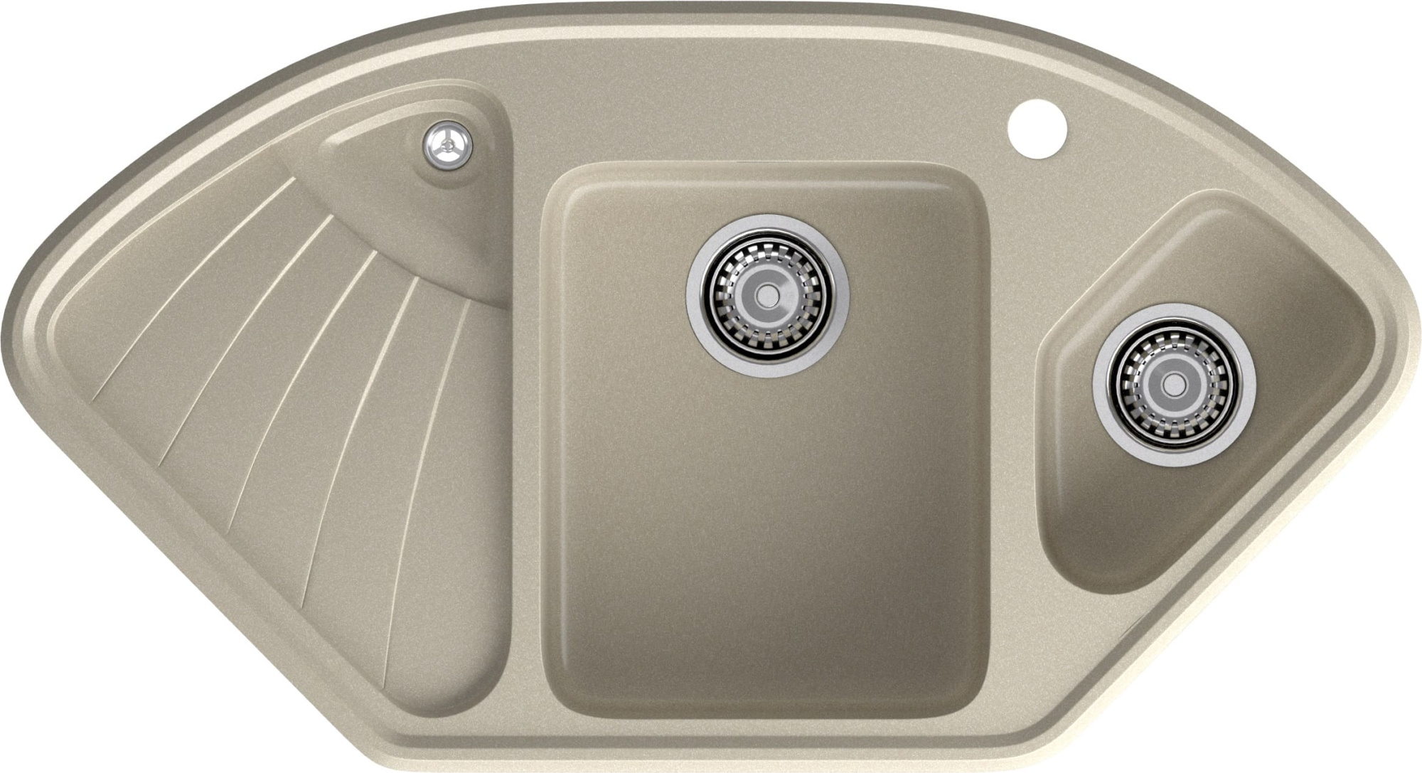 GRANFEST Мойка композит CORNER  GF-C--1040E угловая 1039*560мм топаз  арт.GF-