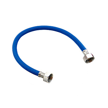Гибкая подводка для воды,1/2 ʺ,нейлон,синяя,ГГ,800 мм.