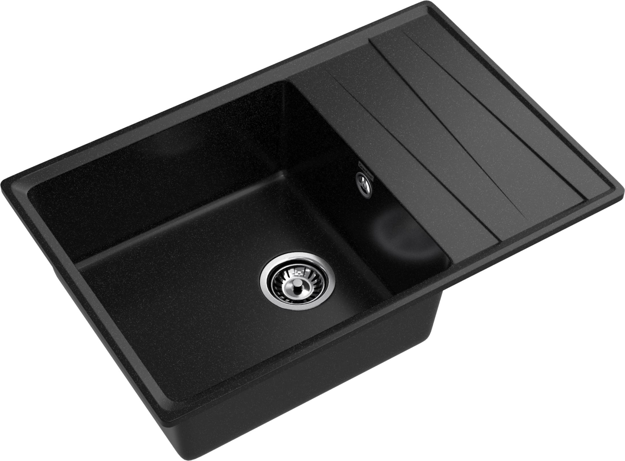 GRANFEST Мойка композит LEVEL, GF-LV-760L, чаш+кр 760*500, черный