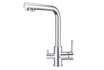 2015, ХРОМ Смеситель для кухни однорыч., с подкл. для питьевой воды, GRANULA