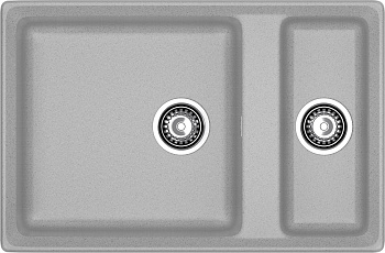 GRANFEST Мойка композит LEVEL, GF-LV-760K, 1.5-чаши 760*500, серый