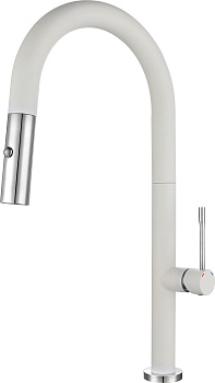 Смеситель для кухни RIVELATO Asti с выдвижной лейкой иней хром (3972500 brina cromo)