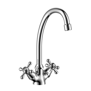 Y02 Смеситель для кухни, выс.пов.излив 157мм, р/ДВ, хром, ROS, Y02-71