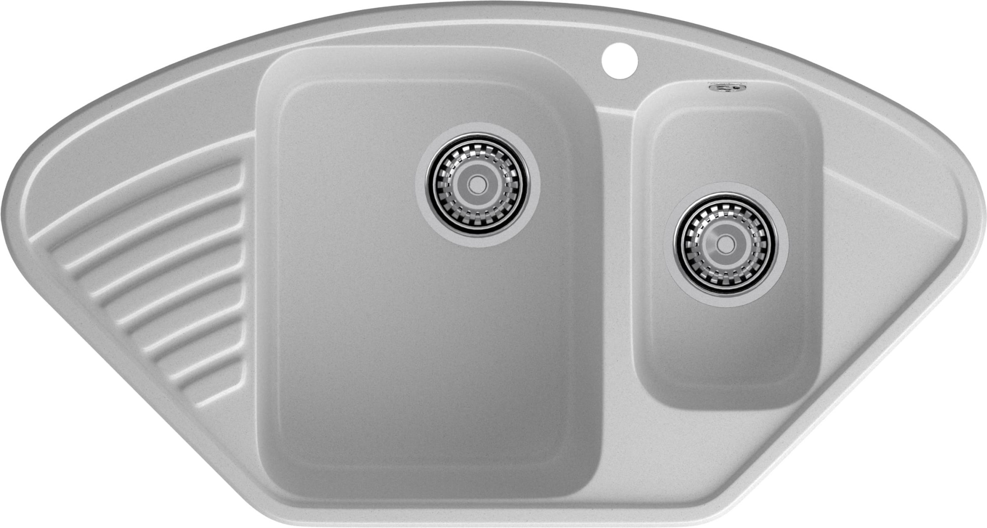 GranFest QUARZ (ECO-14) Мойка угл.1,5 чаш. 930*500 (серый)