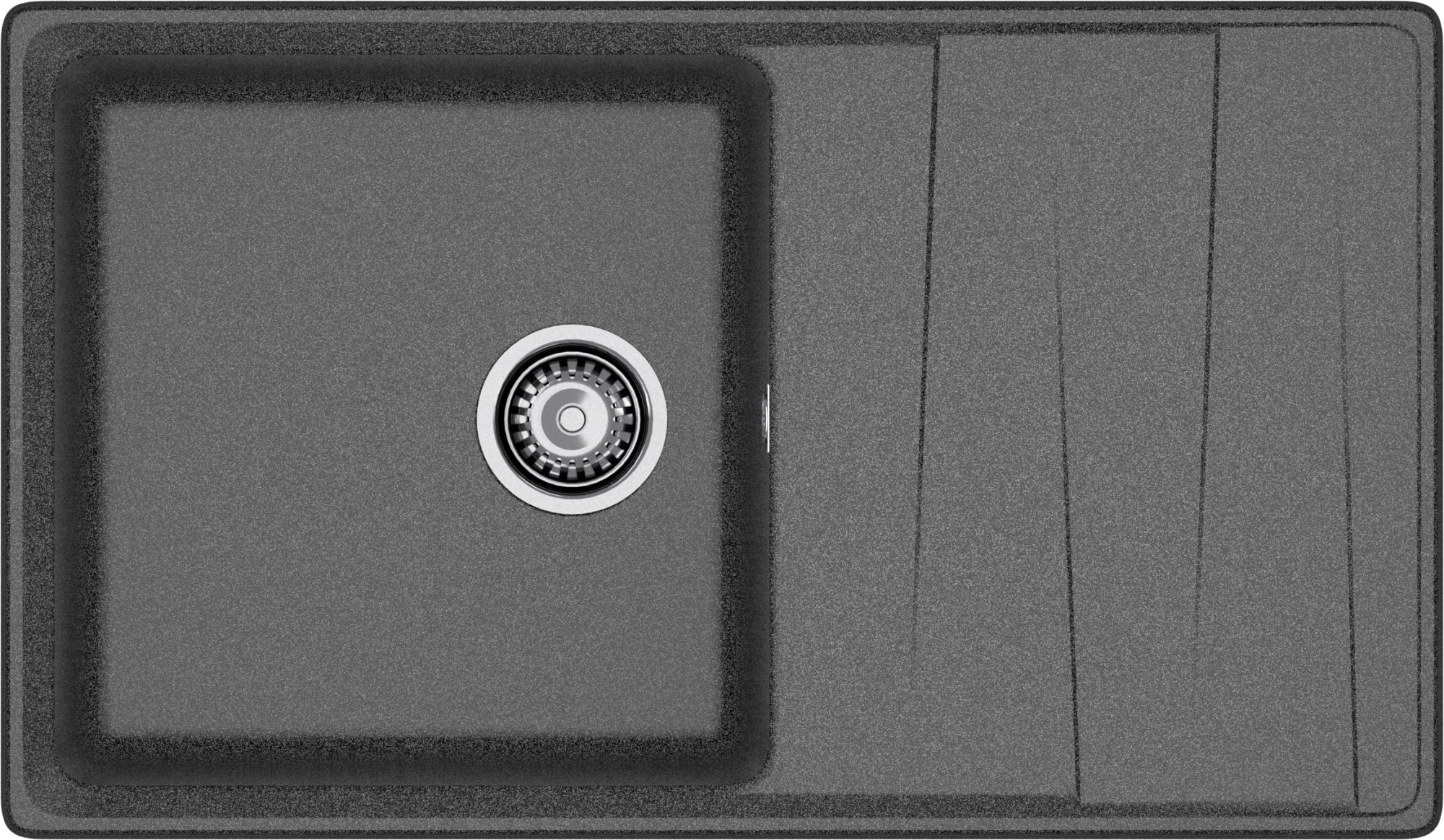 GRANFEST Мойка композит LEVEL, GF-LV-860L, чаш+кр 860*500, графит