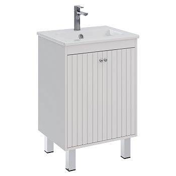 Тумба Lemark ROMANCE 60 см под 1 раковину, подвесная/напольная, 2-х дверная, цвет корпуса, фасада: Б