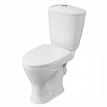 Унитаз-компакт "Версия" косой выпуск, с кнопочной арматурой и сиденьем  SANTERI
