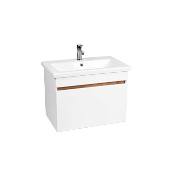 Тумба под раковину VIANT МАЛЬТА 50 подвесная белый/дуб вотан (VMAL50CO-T1YP)