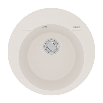 Кухонная мойка Lemark SULA 500 врезная круглая из кварцгранита, Жасмин 