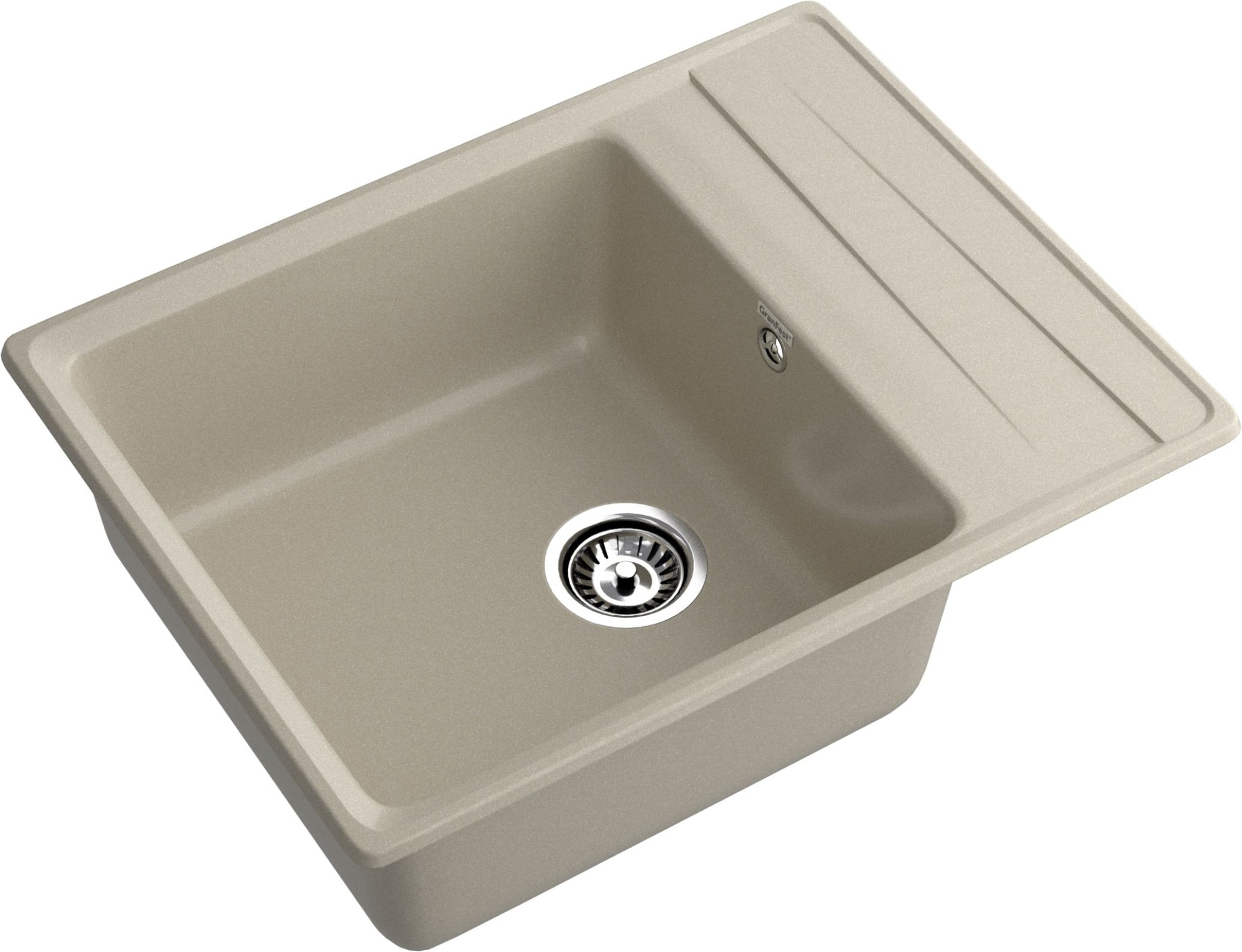 GRANFEST Мойка композит LEVEL, GF-LV-660L, чаш+кр 660*500, топаз