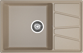 GRANFEST Мойка композит VERTEX, GF-V-780L, чаш+кр 780*500, песочный