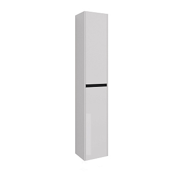 Пенал Lemark COMBI 35 см подвесной/напольный, 2-х дверный, открывание лев/прав, цвет планки: Чёрный,