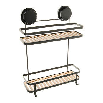 Полка прямая двухэтажная черная FIXSEN Magic (FX-930B-2)