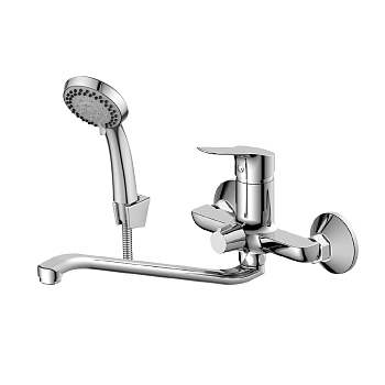 RS29 Смеситель для ванны, S-обр.пов.излив 350мм, р/ОД, хром, ROS, RS29-34